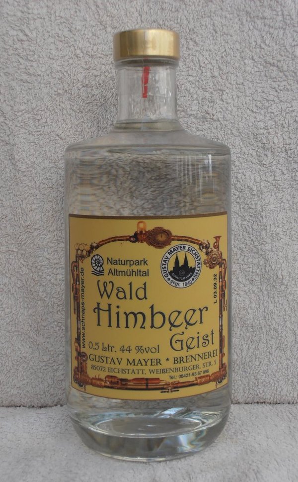 Bay. Wald-Himbeer-Geist 44 %vol 0,5 Ltr. Geschenkflasche