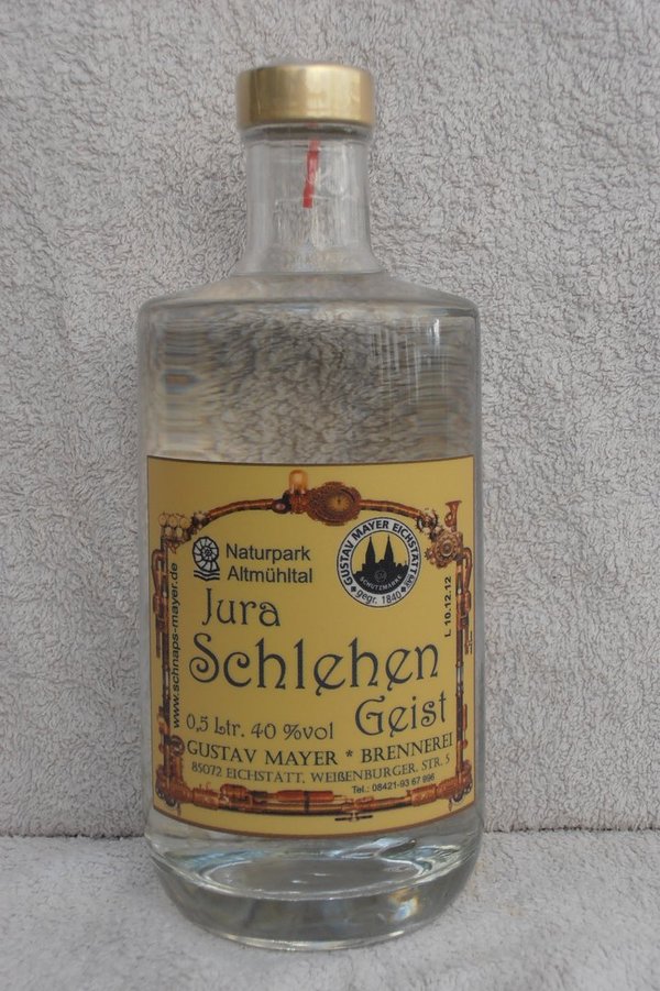 Jura-Schlehen-Geist 40 %vol --- 0,5 Ltr. Geschenkflasche